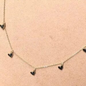 5 Black heart necklace